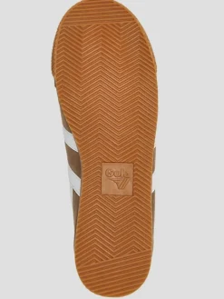 Sneakers|Casual Shoes-Gola Elan Suede Lace-Up Sneakers Tabacco/White