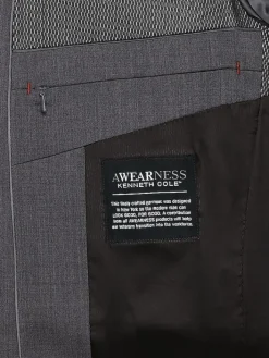 Suit Separates|Big & Tall Suits-Awearness Kenneth Cole Executive Fit Suit Jacket Black/White Sharkskin