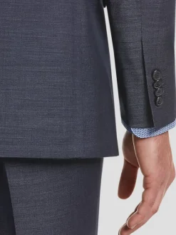 3-piece Suits|Big & Tall Suits-Awearness Kenneth Cole Executive Fit Wool Blend Suit Jacket Blue/Postman