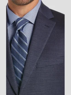 3-piece Suits|Big & Tall Suits-Awearness Kenneth Cole Executive Fit Wool Blend Suit Jacket Blue/Postman