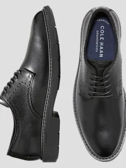 Oxfords|Casual Shoes-Cole Haan Go-To Leather Waterproof Plain Toe Oxfords Black
