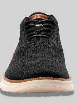 Oxfords|Casual Shoes-Cole Haan Grand Hurrion Stitchlite Wingtip Oxfords Black