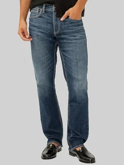 Casual Pants & Chinos|Casual Pants & Chinos-Silver Jeans Grayson Classic Fit Straight Leg Jeans Dark Wash