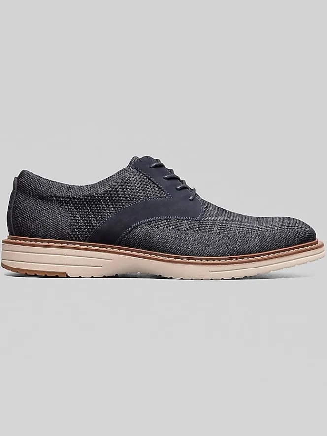 Oxfords|Casual Shoes-Nunn Bush Griff Knit Plain Toe Oxfords Brown