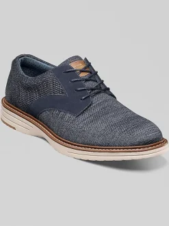 Oxfords|Casual Shoes-Nunn Bush Griff Knit Plain Toe Oxfords Brown