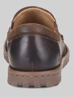 Loafers & Slip-ons|Casual Shoes-Born Shoes Gudmund Moc Toe Shoes Dk Brown Castano
