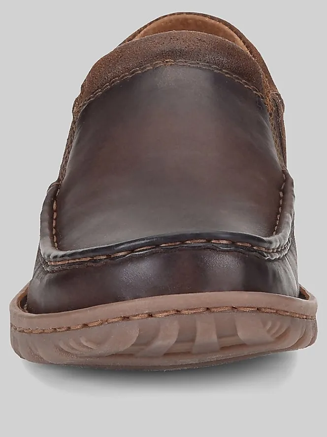 Loafers & Slip-ons|Casual Shoes-Born Shoes Gudmund Moc Toe Shoes Dk Brown Castano