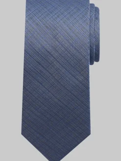 Ties-Awearness Kenneth Cole Hairlines Plaid Tie Blue