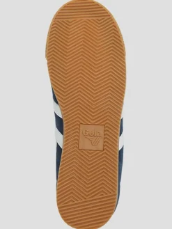 Sneakers|Casual Shoes-Gola Harrier Suede Sneakers Nvy/Ofwht/Red