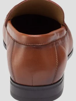 Loafers & Slip-ons-Johnston &Amp; Murphy Hawkins Venetian Leather Slip-On Loafers Cognac