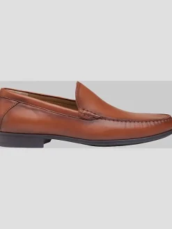 Loafers & Slip-ons-Johnston &Amp; Murphy Hawkins Venetian Leather Slip-On Loafers Cognac