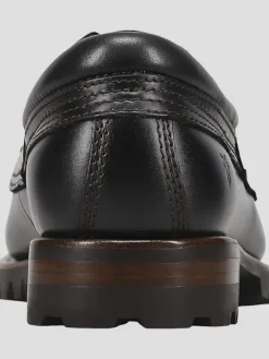 Loafers & Slip-ons-Frye Hudson Camp Moc Toe Loafers Black