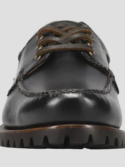 Loafers & Slip-ons-Frye Hudson Camp Moc Toe Loafers Black