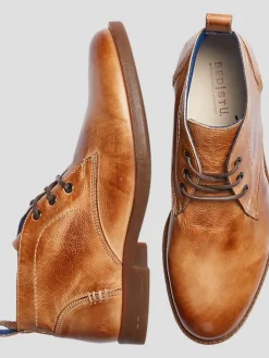 Boots-Bedstu Illiad Leather Lace-Up Chukka Boots Brown