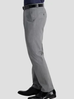 Casual Pants & Chinos|Casual Pants & Chinos-Haggar Iron Free Premium Khaki&trade; Slim/Straight Fit Flat Front Pant Black Casual