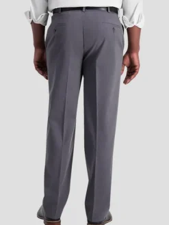 Casual Pants & Chinos|Casual Pants & Chinos-Haggar Iron-Free Premium Khaki&trade; Classic Fit Flat Front Pant Char Heather