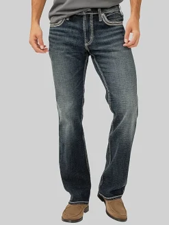 Jeans|Jeans-Silver Jeans Jace Slim Fit Bootcut Jeans Dark Wash