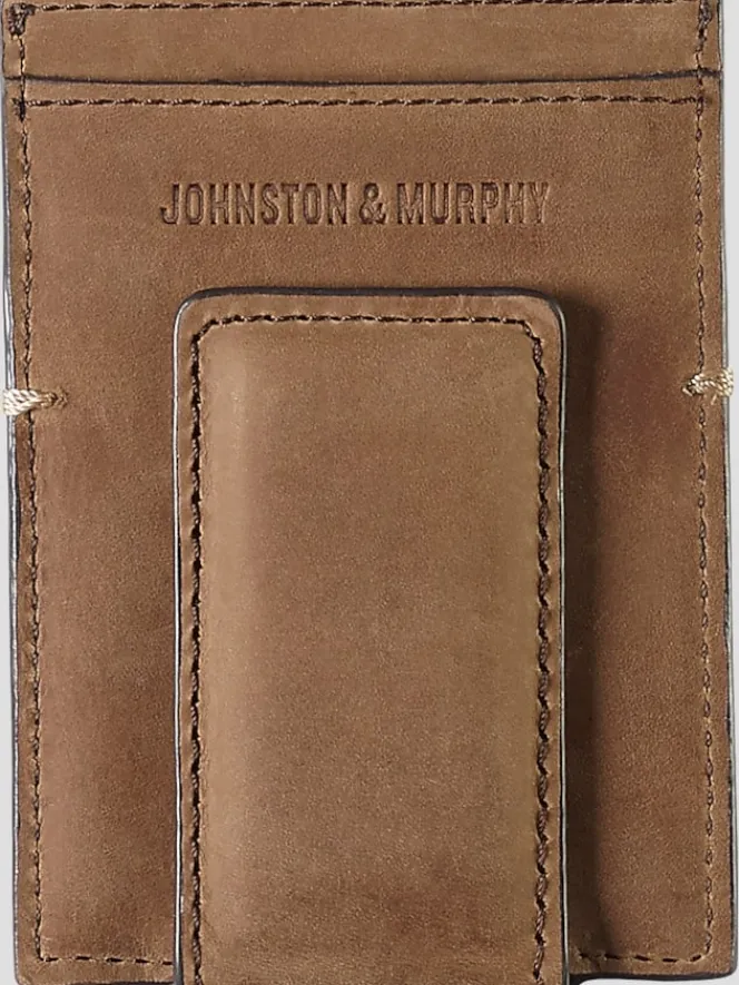 Wallets-Johnston &Amp; Murphy Jackson Leather Front Pocket Wallet Brown