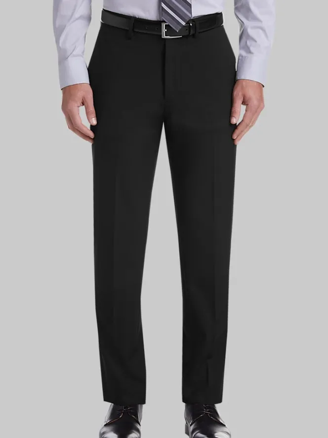 Dress Pants-Haggar J.M. ™ 4 Way Stretch Flat Front Dress Pant Black