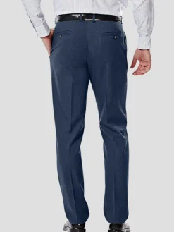 Dress Pants|3-piece Suits-Haggar J.M. &trade;  4 Way Stretch Slim Fit Flat Front Suit Pant Black Solid