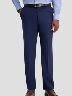 Casual Pants & Chinos|Casual Pants & Chinos-Haggar J.M. &trade; Performance 4-Way Stretch Classic Fit Flat Front Dress Pant Black Solid