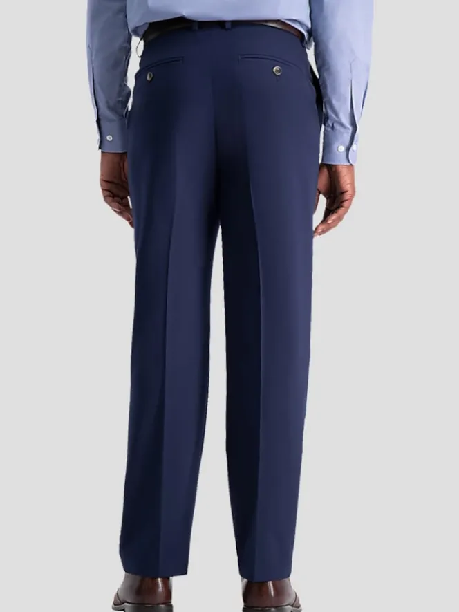 Casual Pants & Chinos|Casual Pants & Chinos-Haggar J.M. ™ Performance 4-Way Stretch Classic Fit Flat Front Dress Pant Black Solid