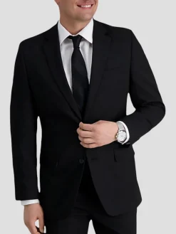 3-piece Suits|Suit Separates-Haggar J.M. &trade; Premium Stretch Suit Pant Black Solid