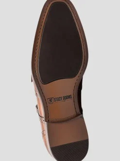 Dress & Formal Shoes-Stacy Adams Karson Leather Wingtip Monk Strap Dress Shoes Black