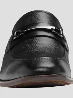 Loafers & Slip-ons|Dress & Formal Shoes-Stacy Adams Kaylor Leather Moc Toe Loafers Black