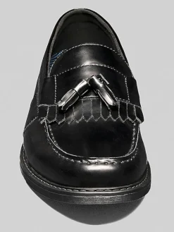 Loafers & Slip-ons-Nunn Bush Keaton Moc Toe Tassel Slip-On Shoes Black