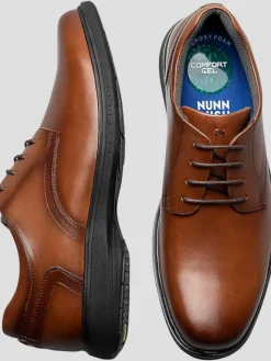 Oxfords|Casual Shoes-Nunn Bush KORE PRO Leather Plain Toe Oxfords Black