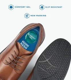 Oxfords|Casual Shoes-Nunn Bush KORE PRO Leather Plain Toe Oxfords Black