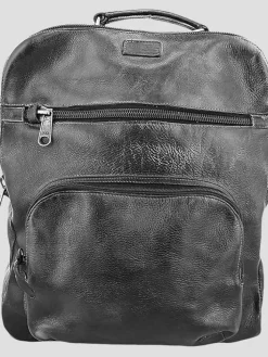 Travel & Luggage-Bedstu Lafe Leather Travel Backpack Black