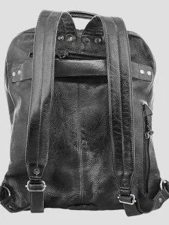 Travel & Luggage-Bedstu Lafe Leather Travel Backpack Black