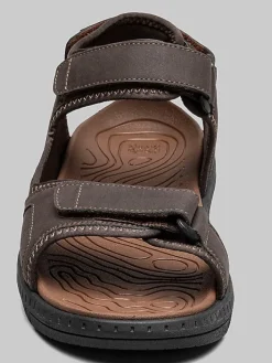 Casual Shoes|Casual Shoes-Nunn Bush Laguna 3-Strap River Sandals Black