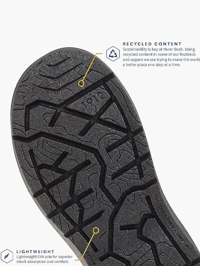 Casual Shoes|Casual Shoes-Nunn Bush Laguna 3-Strap River Sandals Black