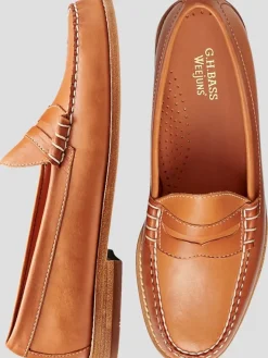 Casual Shop|Loafers & Slip-ons-G.H.BASS Larson Artisanal Weejuns&reg; Moc Toe Loafers Tan