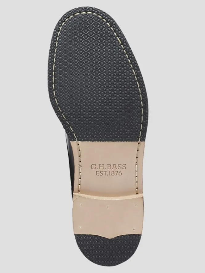 Dress & Formal Shoes|Loafers & Slip-ons-G.H.BASS Larson Weejuns® Moc Toe Loafers Black