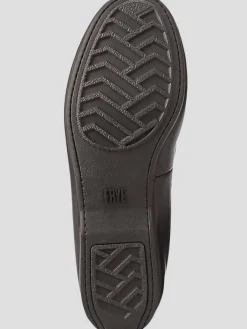 Loafers & Slip-ons-Frye Lewis Leather Moc Toe Venetian Loafers Black