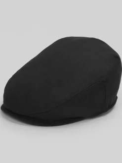 Hats-Biltmore Linen Blend Panel Ivy Cap Black