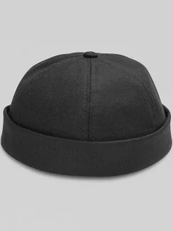 Hats-Biltmore Linen Blend Watch Cap Black