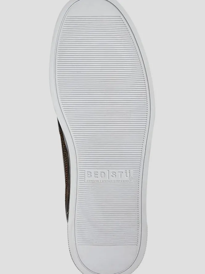 Oxfords|Sneakers-Bedstu Lordmind Leather Moc Toe High-Top Sneakers Brown