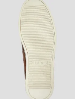 Oxfords|Sneakers-Bedstu Lordmind Leather Moc Toe High-Top Sneakers Tan