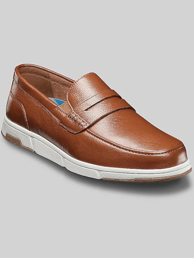 Loafers & Slip-ons-Nunn Bush Luca Moc Toe Penny Loafers Black