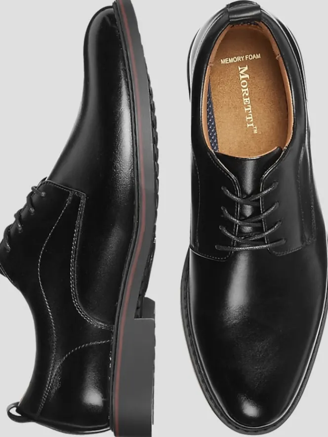 Dress & Formal Shoes|Oxfords-Moretti Macon Plain Toe Oxfords Black