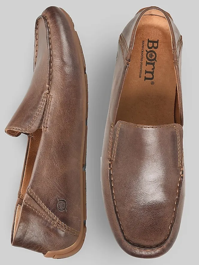 Loafers & Slip-ons|Casual Shoes-Born Shoes Marcel Moc Toe Loafers Brown Cognac