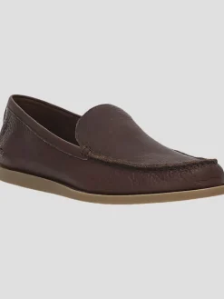 Loafers & Slip-ons-Frye Mason Leather Moc Toe Loafers Brown