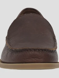 Loafers & Slip-ons-Frye Mason Leather Moc Toe Loafers Brown