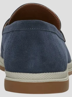 Loafers & Slip-ons-Vintage Foundry Menahan Suede Penny Loafers Navy