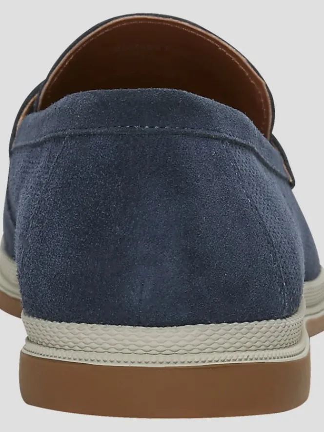 Loafers & Slip-ons-Vintage Foundry Menahan Suede Penny Loafers Navy